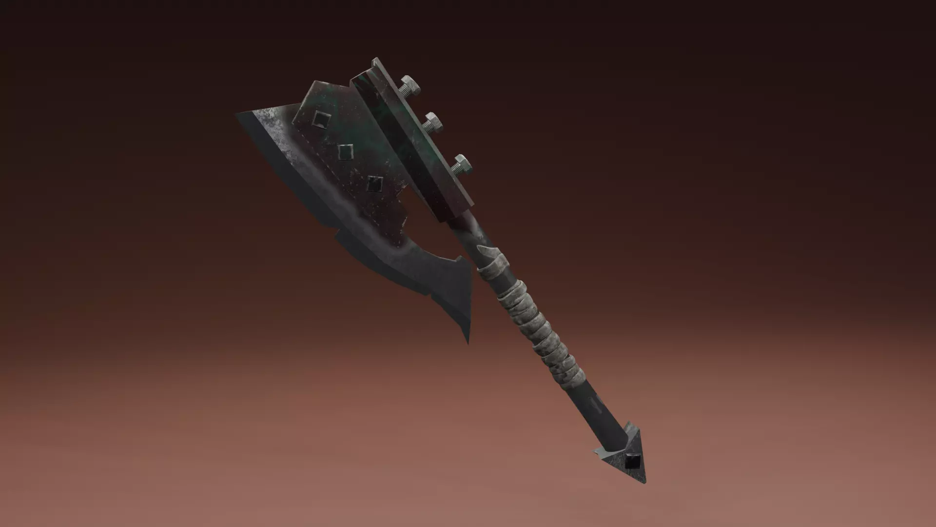 Survivalists axe PBR Low-Poly Game READY -6 Low-poly 3D model_0