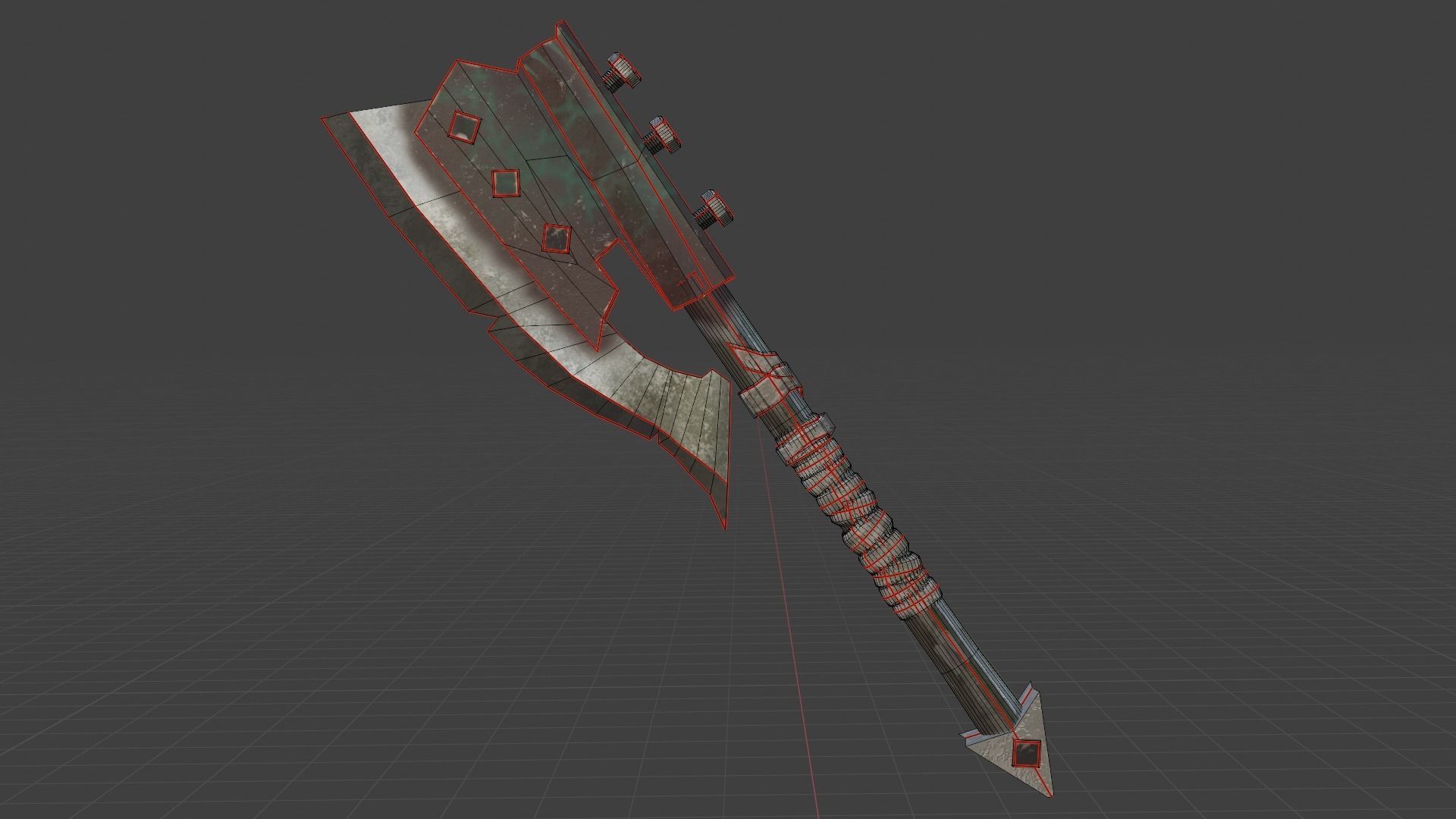 Survivalists axe PBR Low-Poly Game READY -6 Low-poly 3D model_8