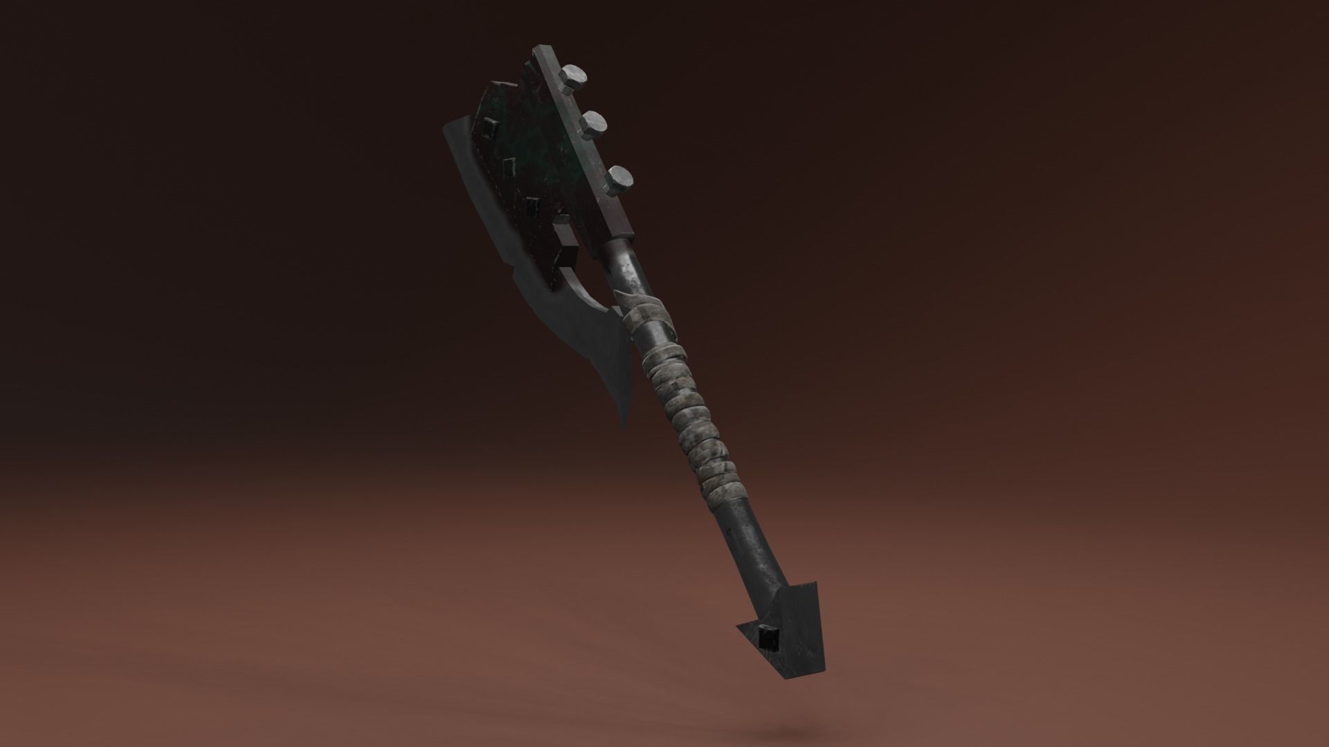 Survivalists axe PBR Low-Poly Game READY -6 Low-poly 3D model_4