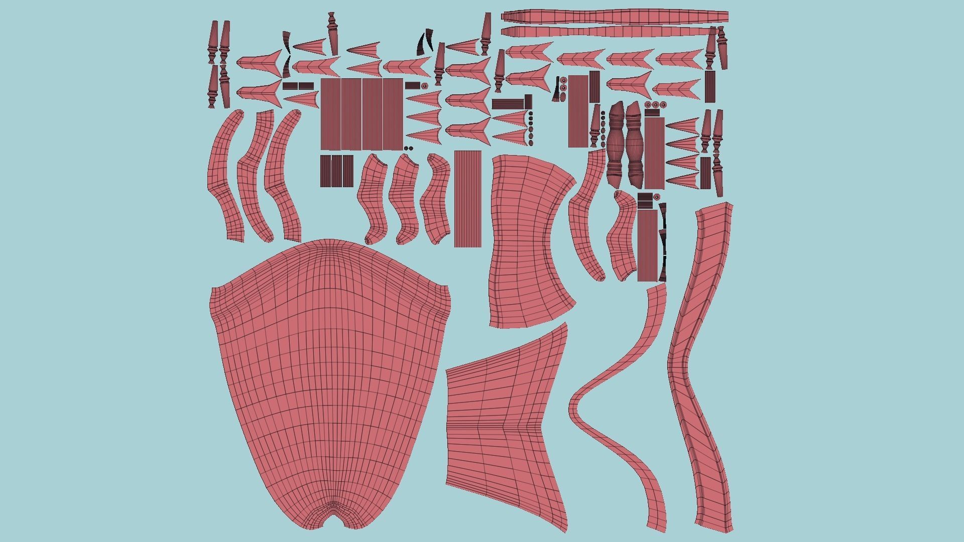 08 Archer Bow Set - Quiver Fantasy Weaponry 3D Model Collection_13