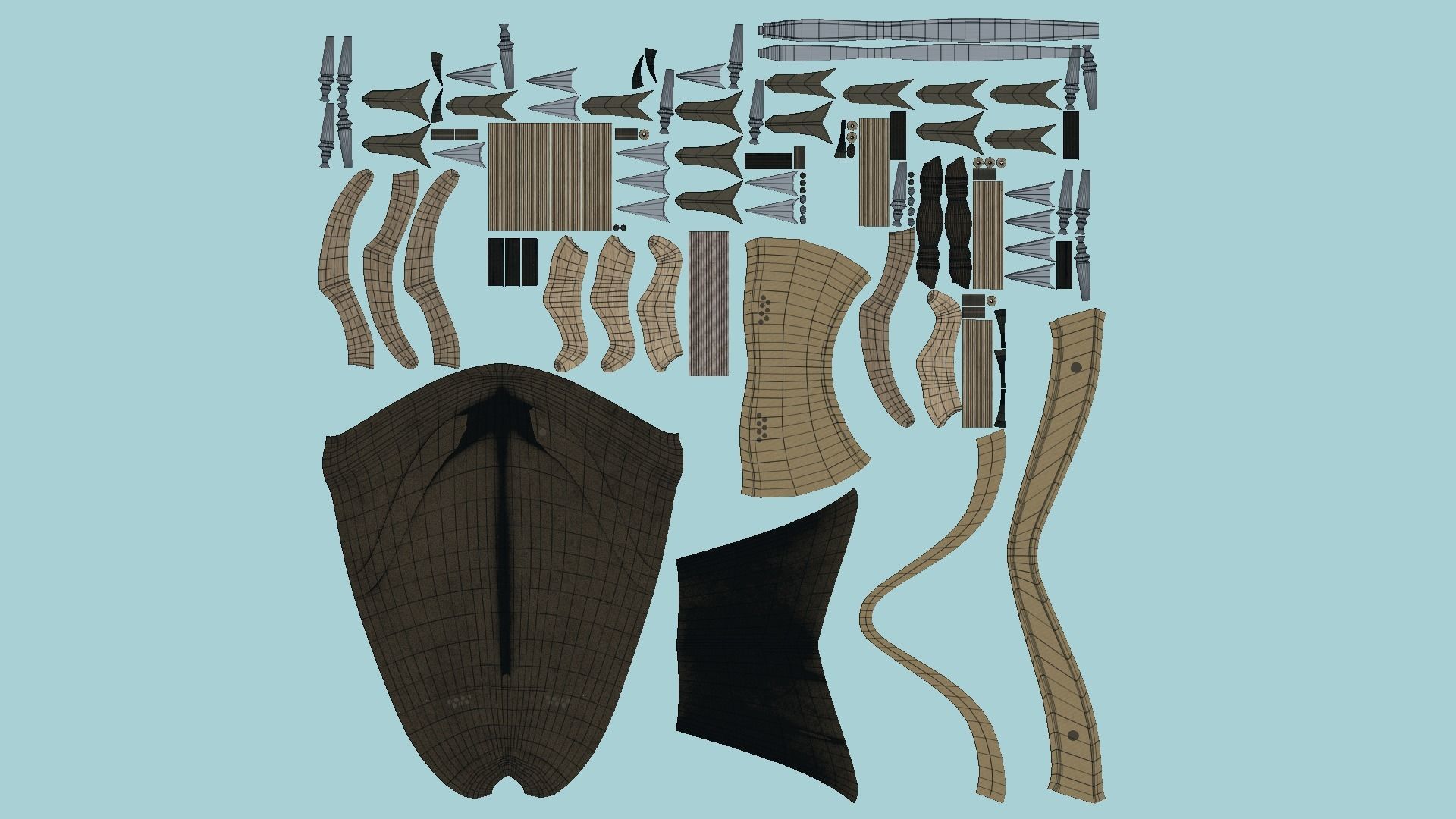 08 Archer Bow Set - Quiver Fantasy Weaponry 3D Model Collection_55