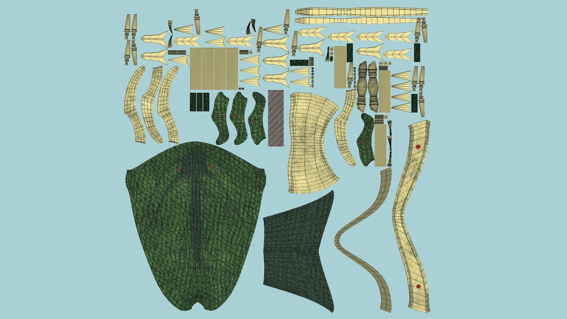 08 Archer Bow Set - Quiver Fantasy Weaponry 3D Model Collection_59