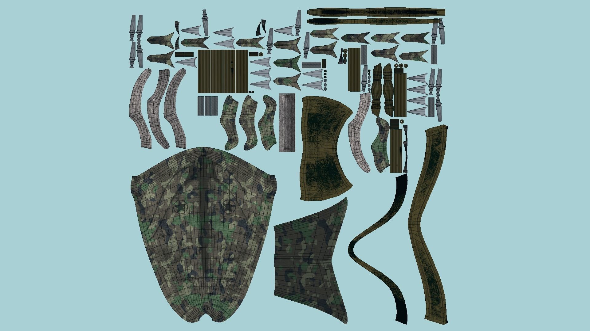 08 Archer Bow Set - Quiver Fantasy Weaponry 3D Model Collection_58