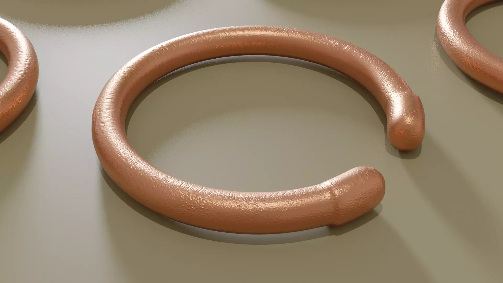 Copper bracelet Low-poly 3D model