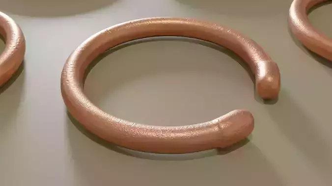 Copper bracelet  Low-poly 3D model