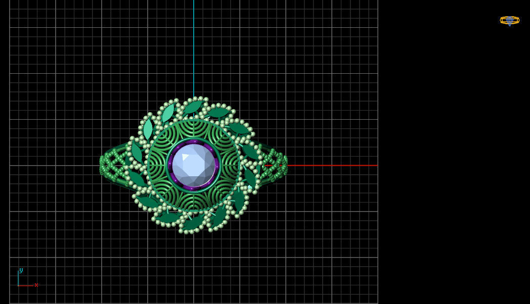Rings electronic ring on computer screen 3D print model_19