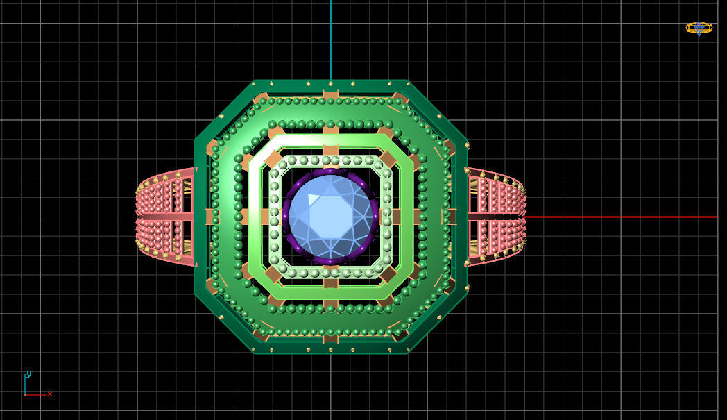 Rings electronic ring on computer screen 3D print model_2