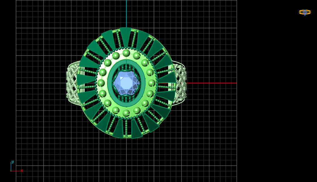 Rings electronic ring on computer screen 3D print model_10