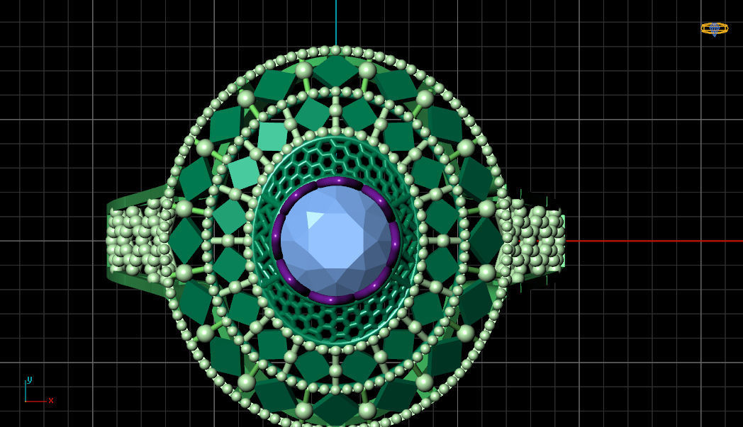 Rings electronic ring on computer screen 3D print model_9