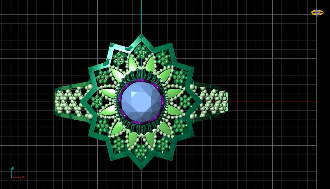 Rings electronic ring on computer screen 3D print model_7