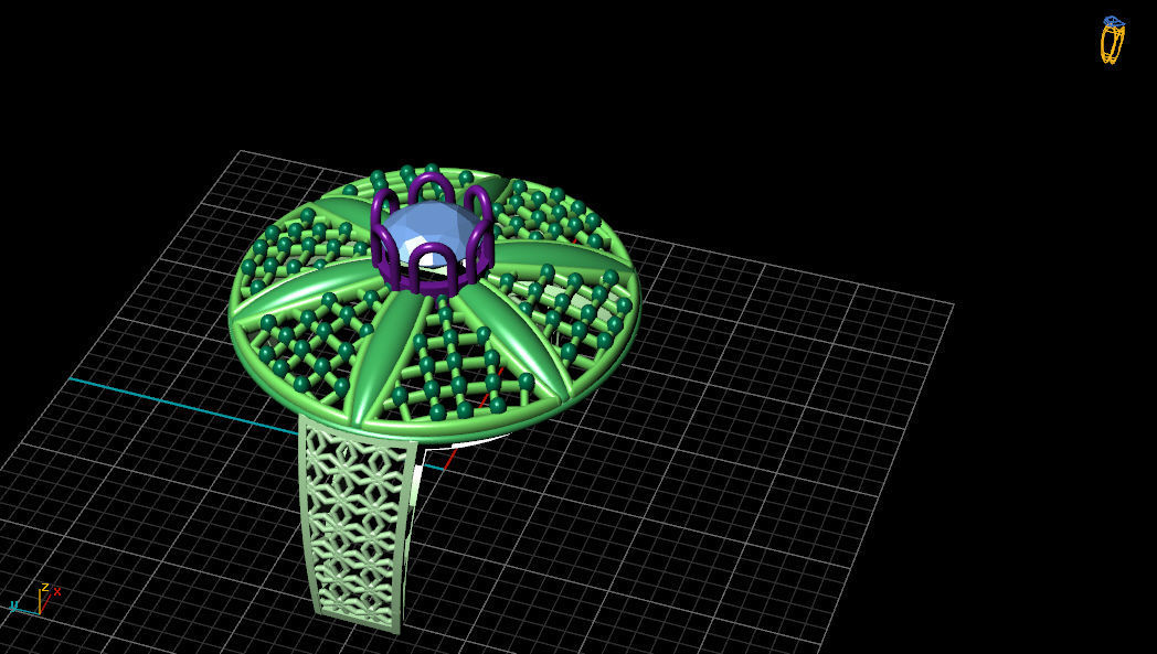 Rings electronic ring on computer screen 3D print model_24