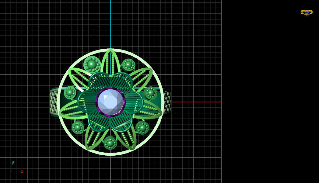Rings electronic ring on computer screen 3D print model_22