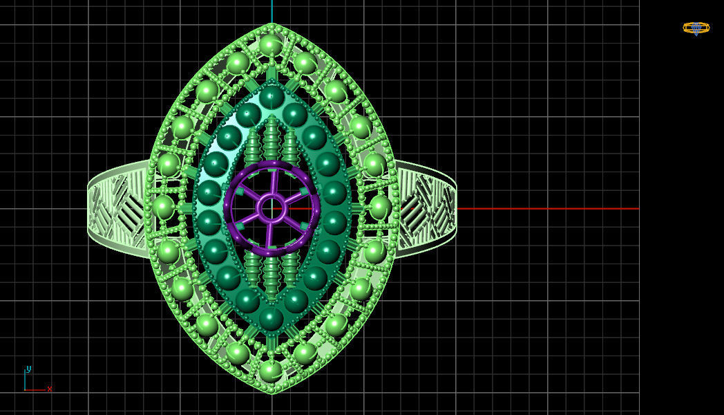 Rings electronic ring on computer screen 3D print model_17