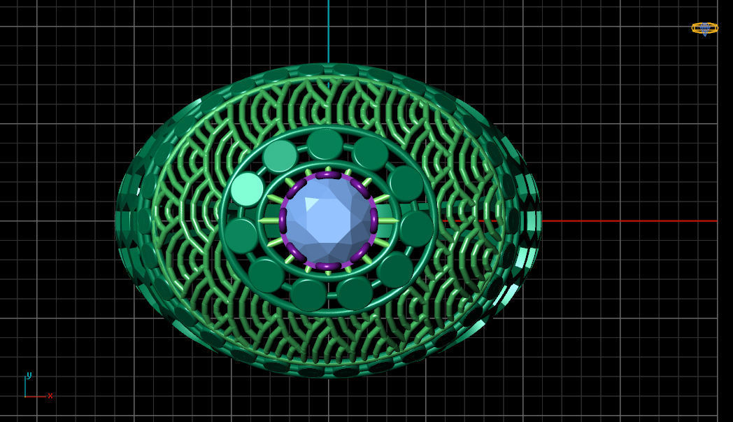 Rings electronic ring on computer screen 3D print model_15