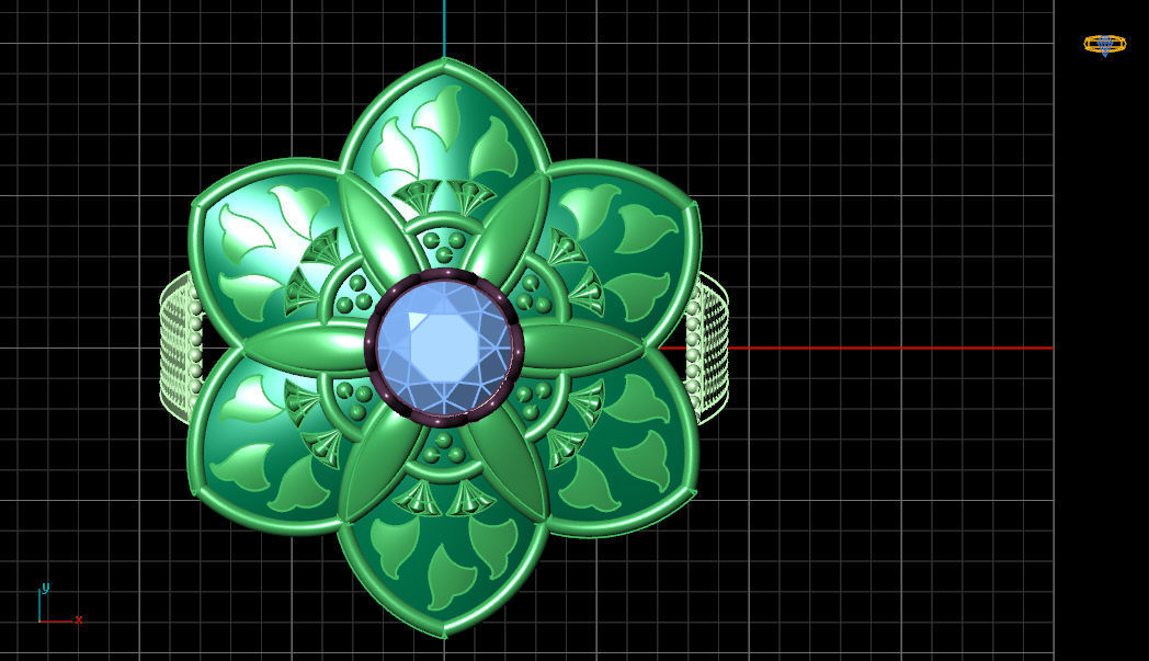 Rings electronic ring on computer screen 3D print model_16