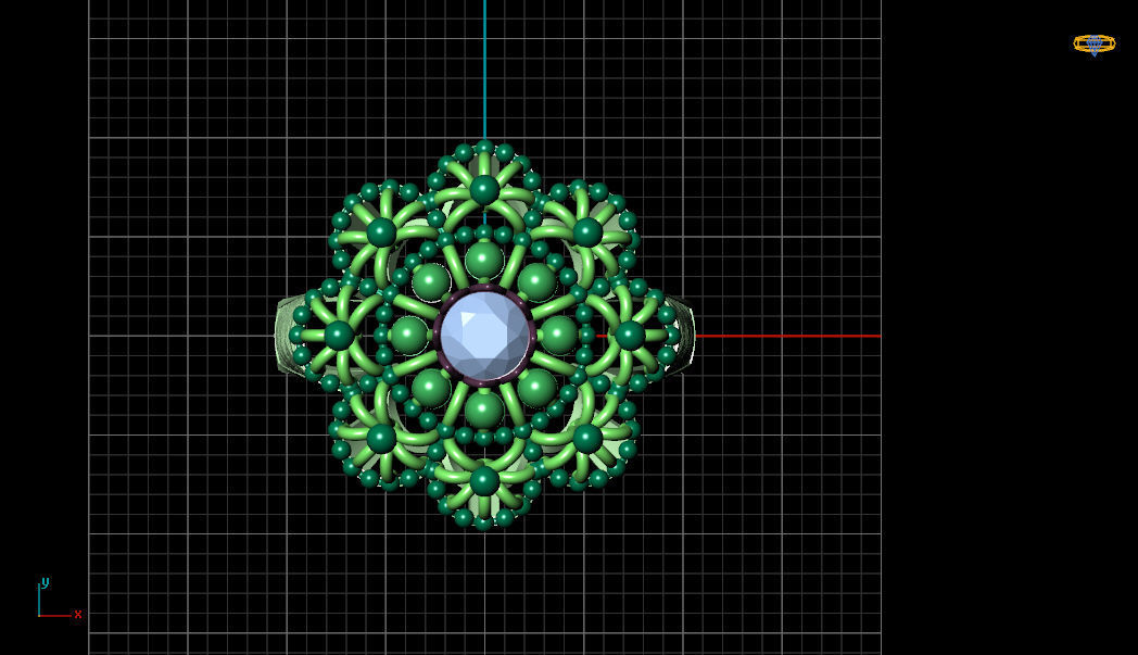 Rings electronic ring on computer screen 3D print model_18