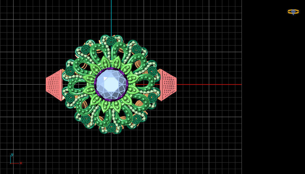 Rings electronic ring on computer screen 3D print model_8