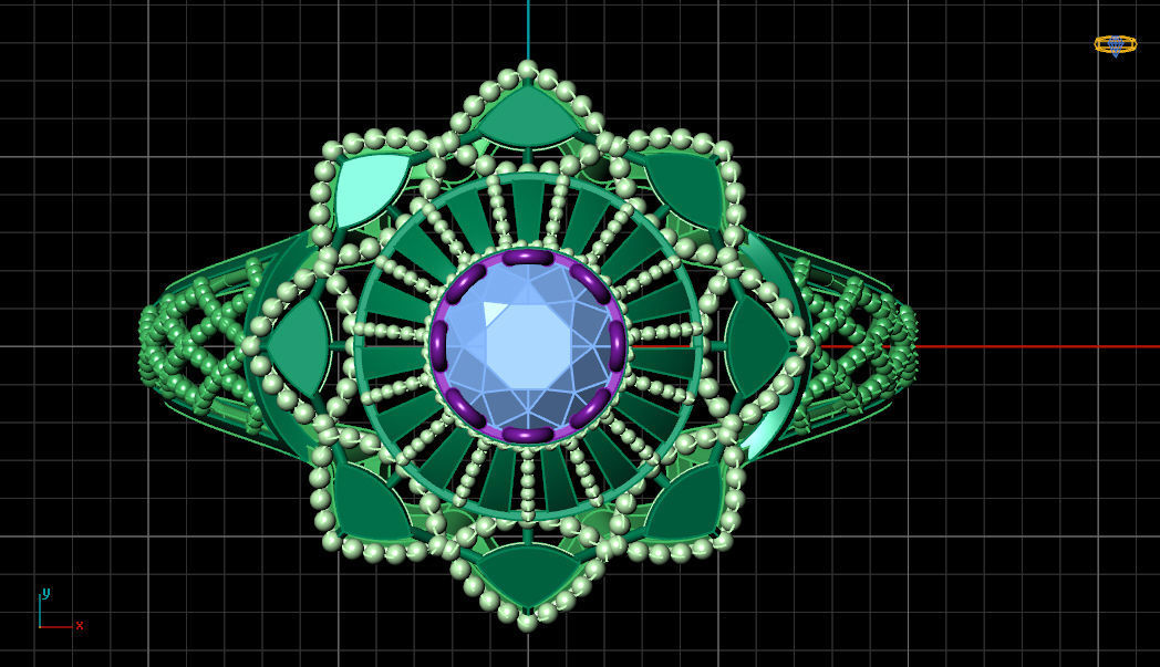 Rings electronic ring on computer screen 3D print model_13