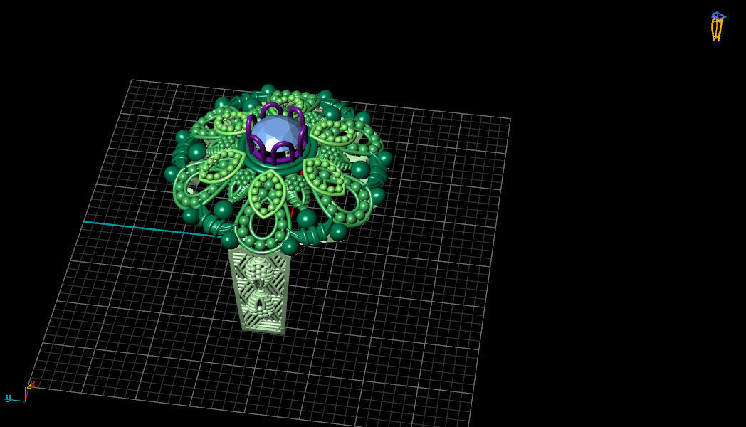 Rings electronic ring on computer screen 3D print model_23