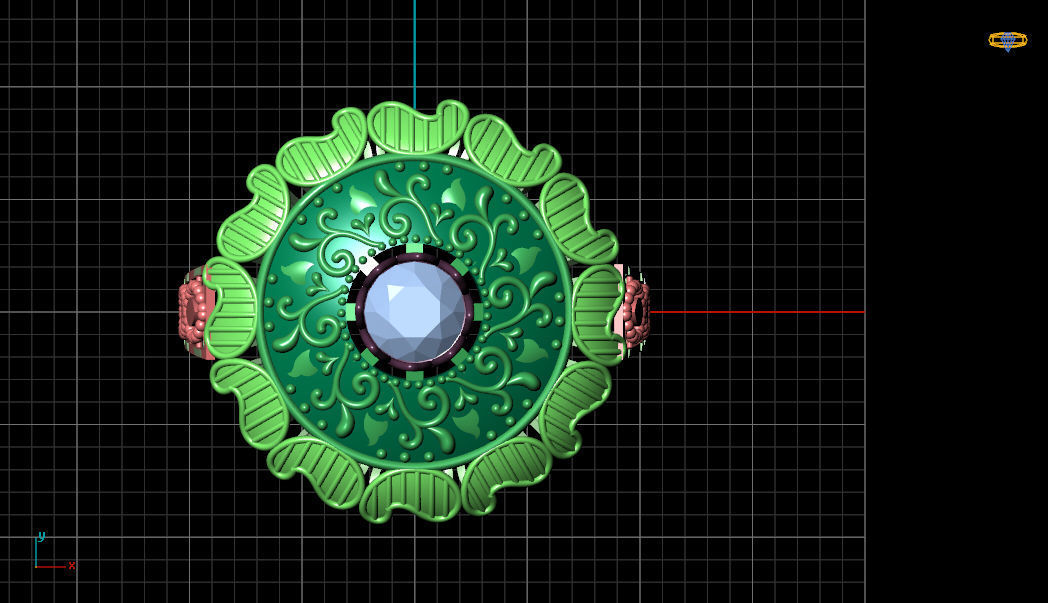 Rings electronic ring on computer screen 3D print model_28