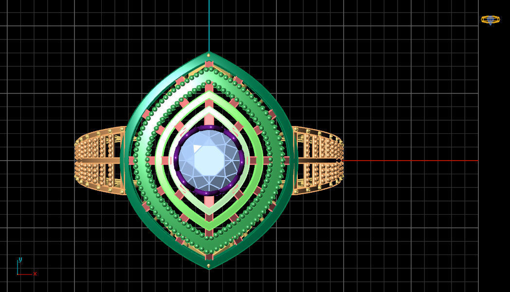 Rings electronic ring on computer screen 3D print model_4
