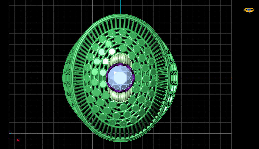 Rings electronic ring on computer screen 3D print model_6
