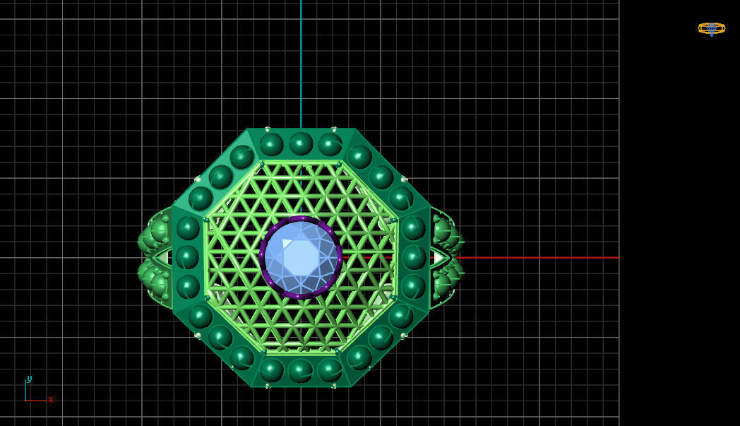 Rings electronic ring on computer screen 3D print model_20