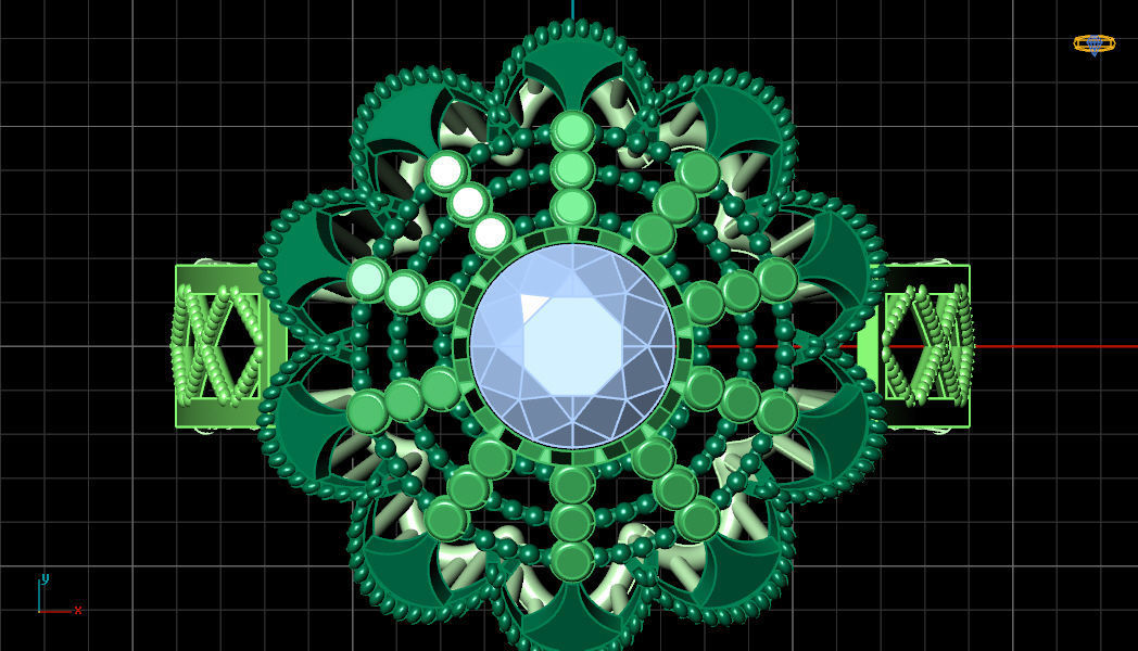 Rings electronic ring on computer screen 3D print model_5