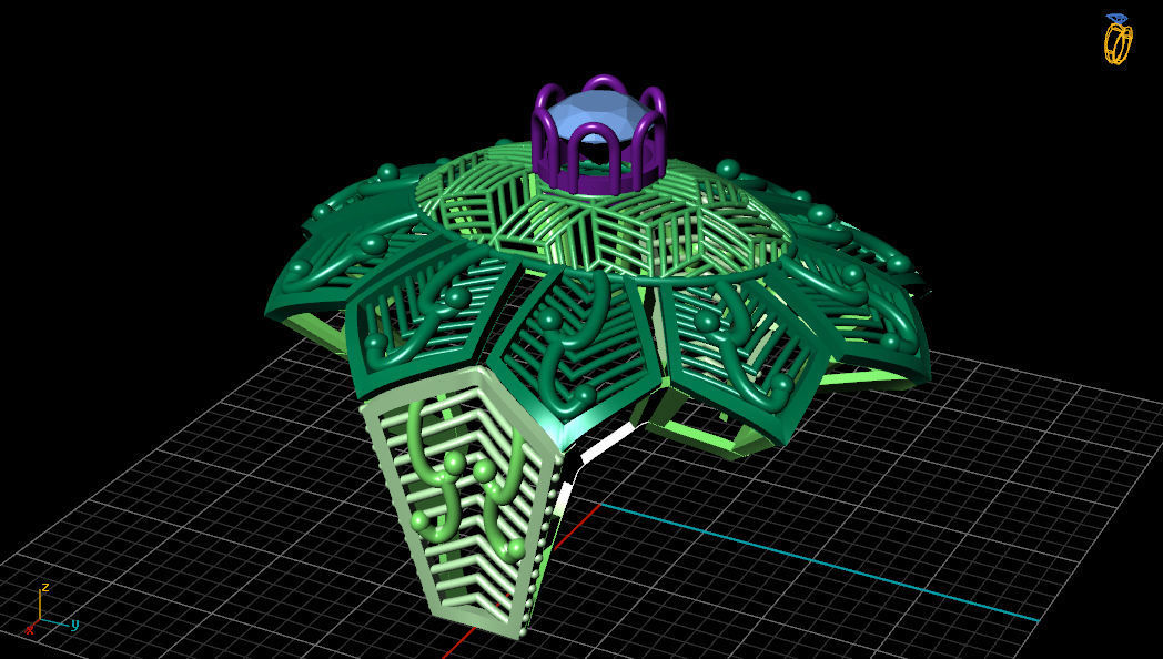 Rings electronic ring on computer screen 3D print model_12