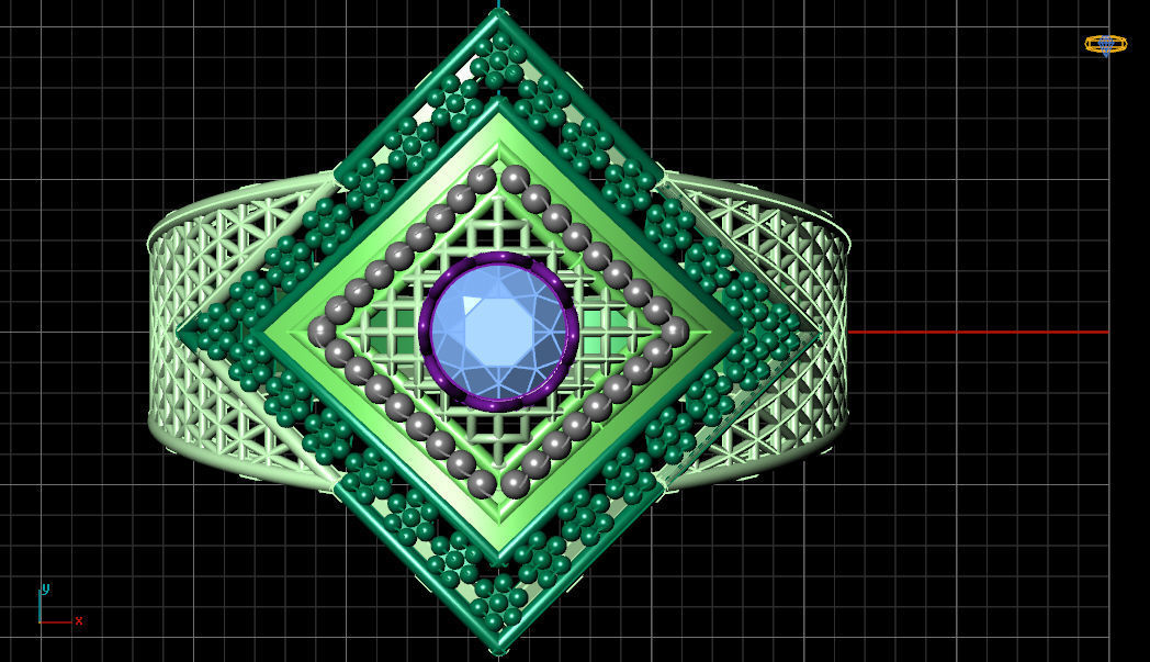 Rings electronic ring on computer screen 3D print model_29