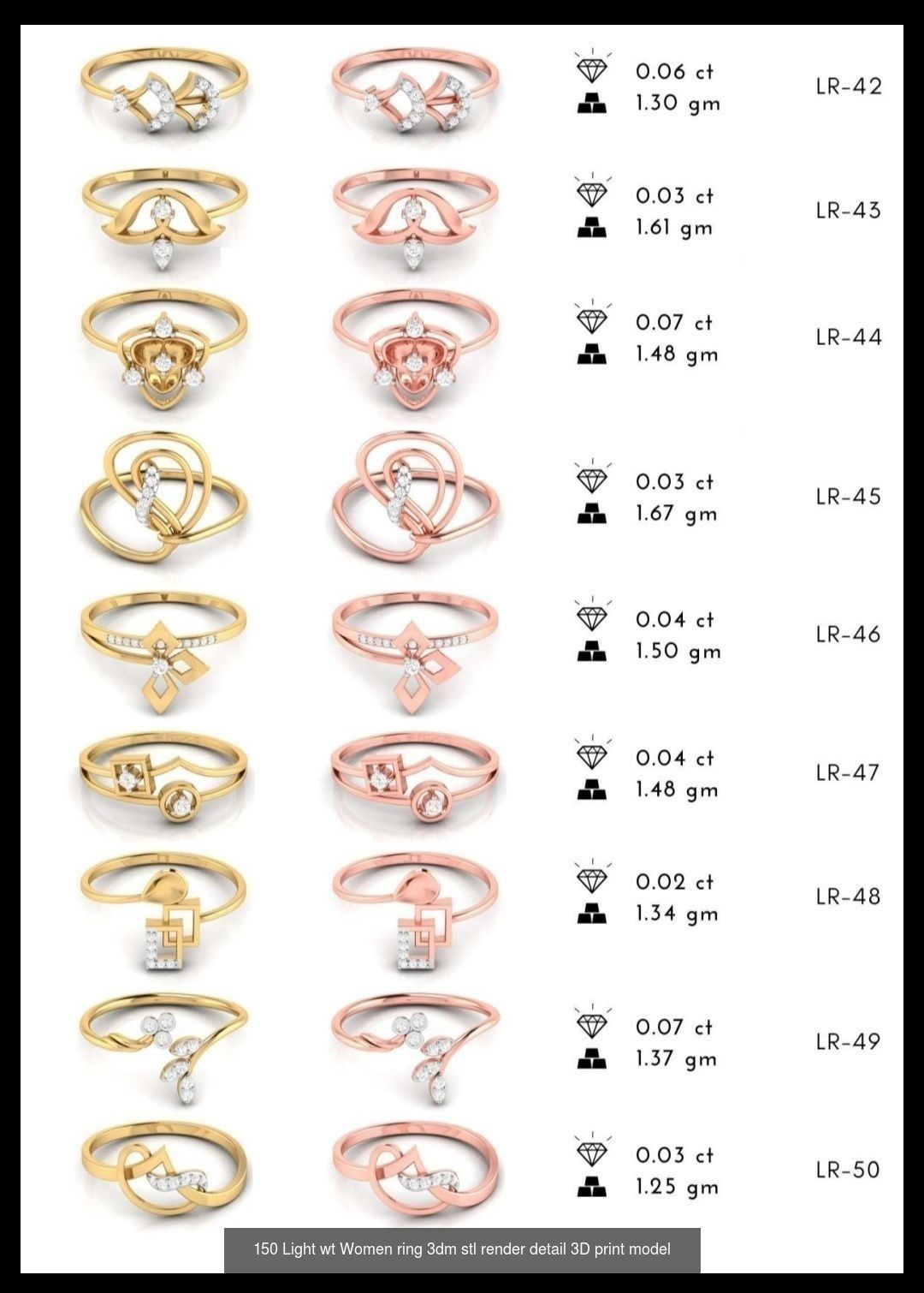 500 Light wt ring 3D Model Collection_2