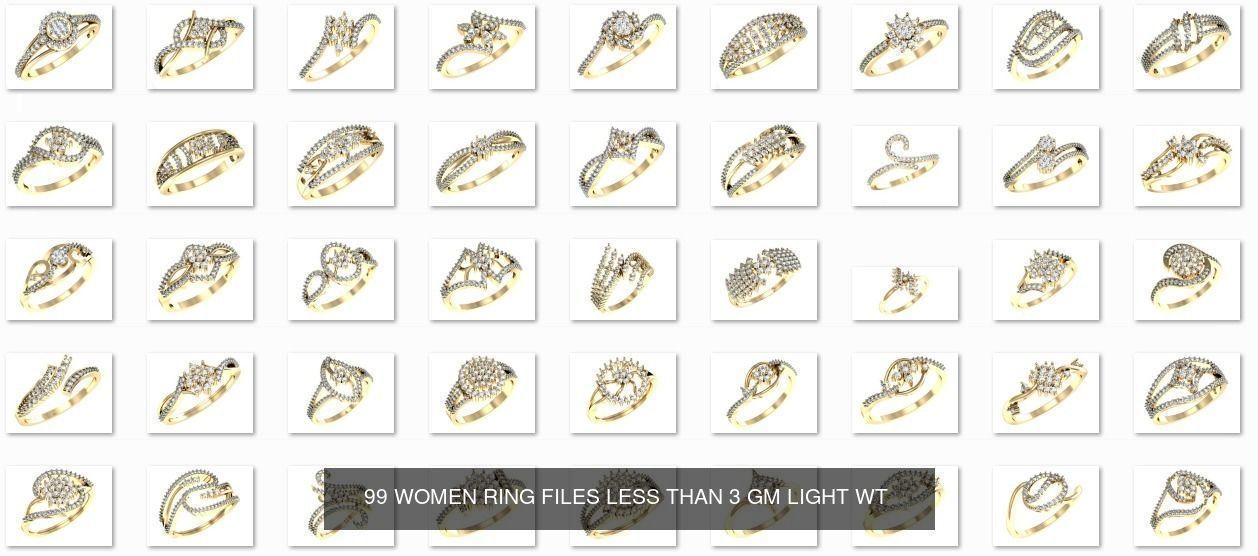 500 Light wt ring 3D Model Collection_4