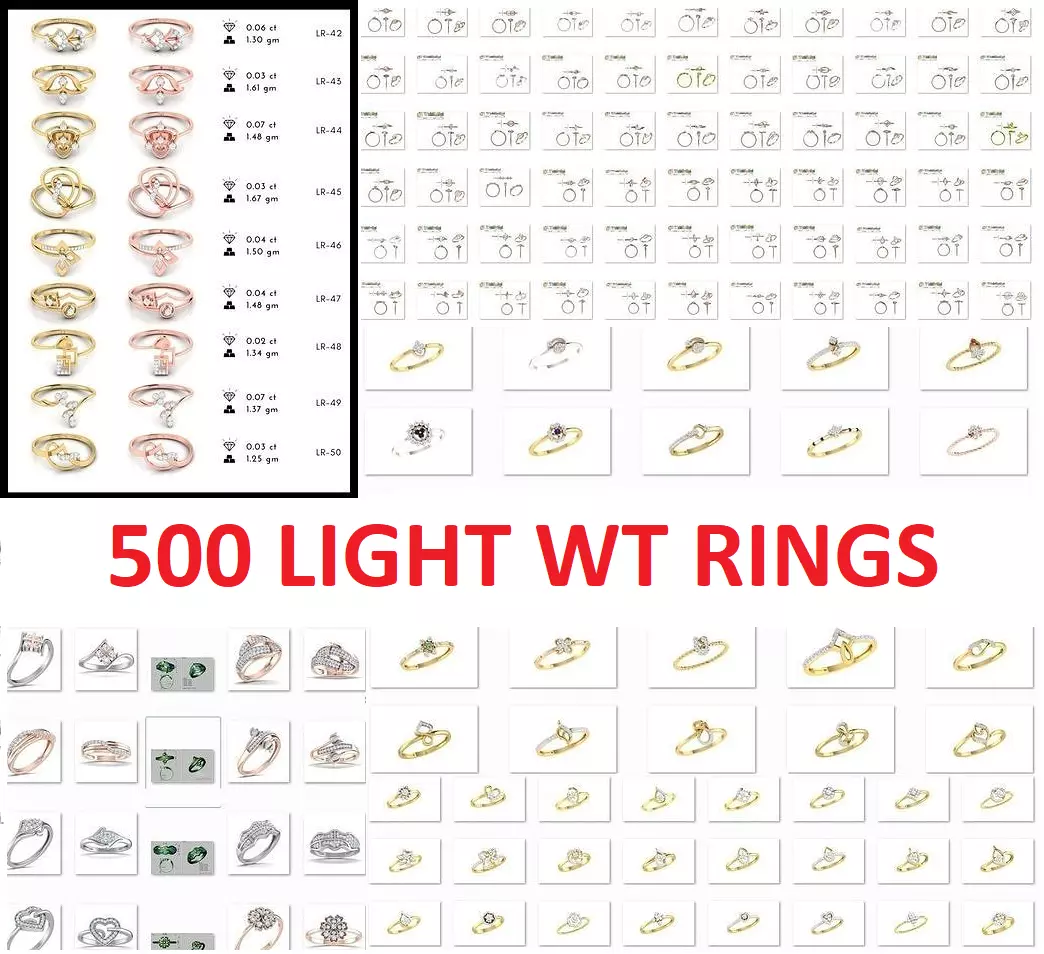 500 Light wt ring 3D Model Collection_0
