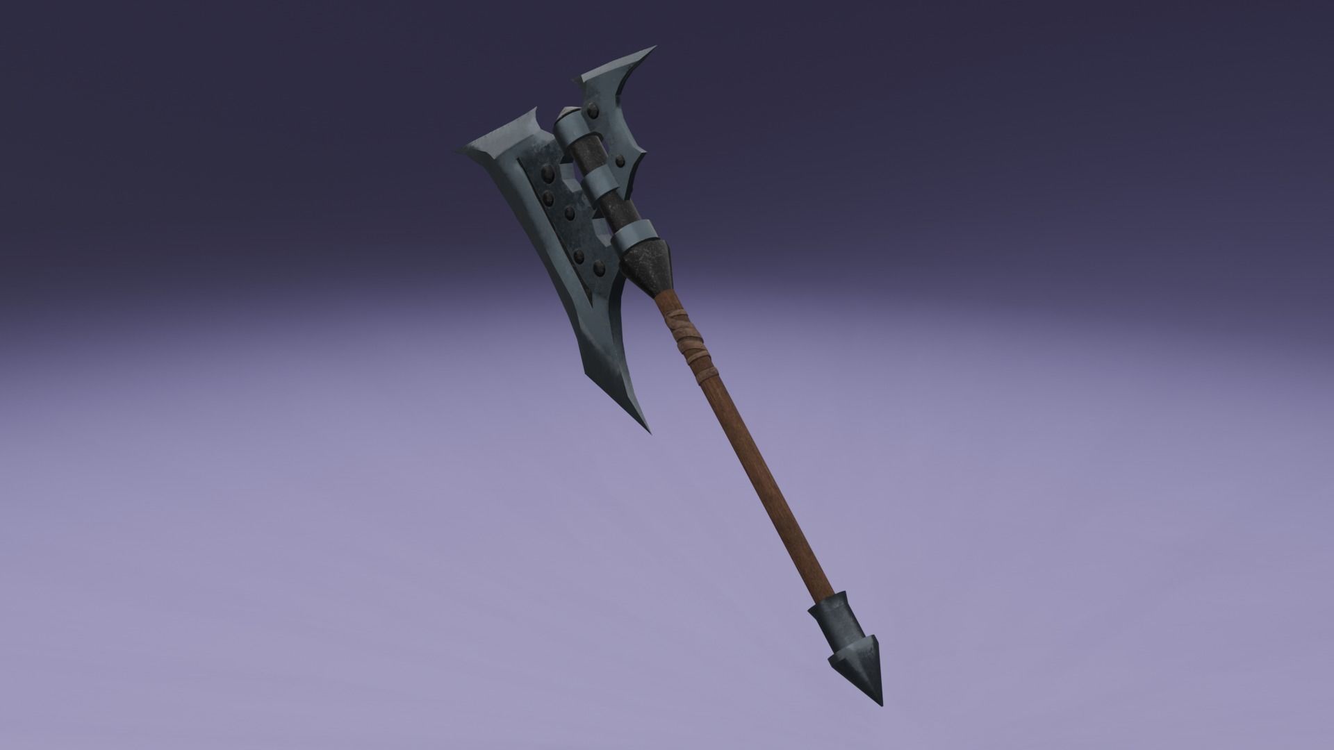 The dark knights axe PBR Low-Poly Game READY -2 Low-poly 3D model_4