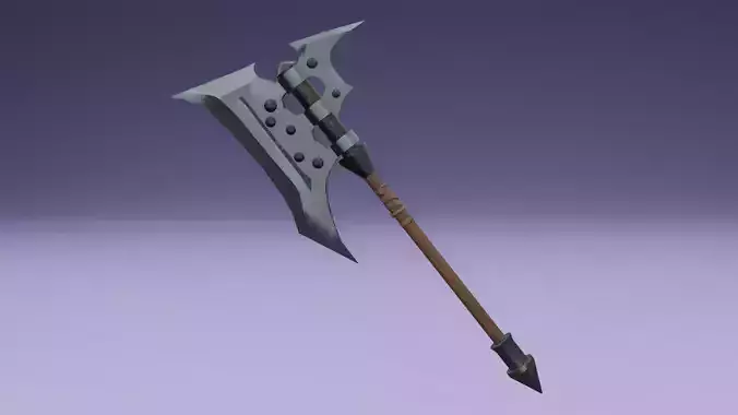 The dark knights axe PBR Low-Poly Game READY -2