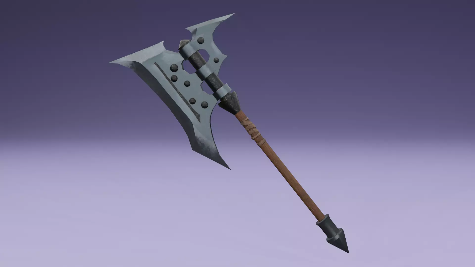 The dark knights axe PBR Low-Poly Game READY -2 Low-poly 3D model_0