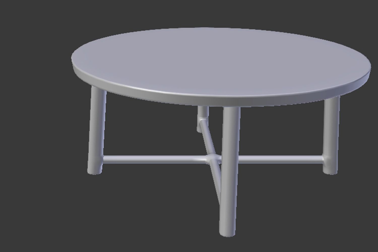 Wooden Coffee Table Low-poly 3D model_3