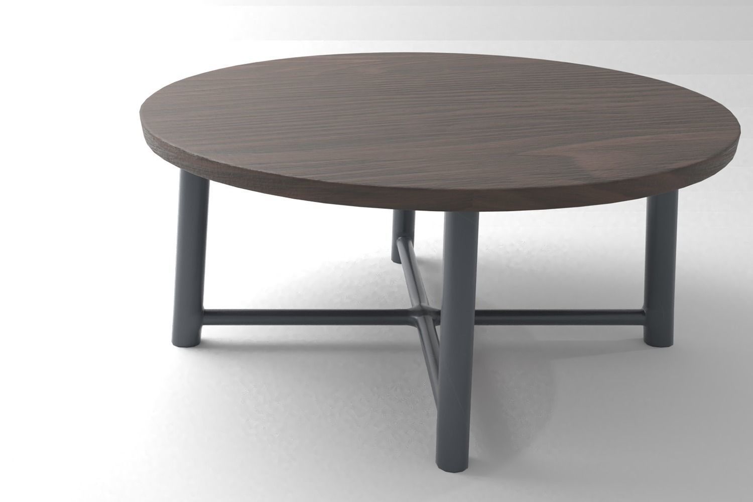 Wooden Coffee Table Low-poly 3D model_2