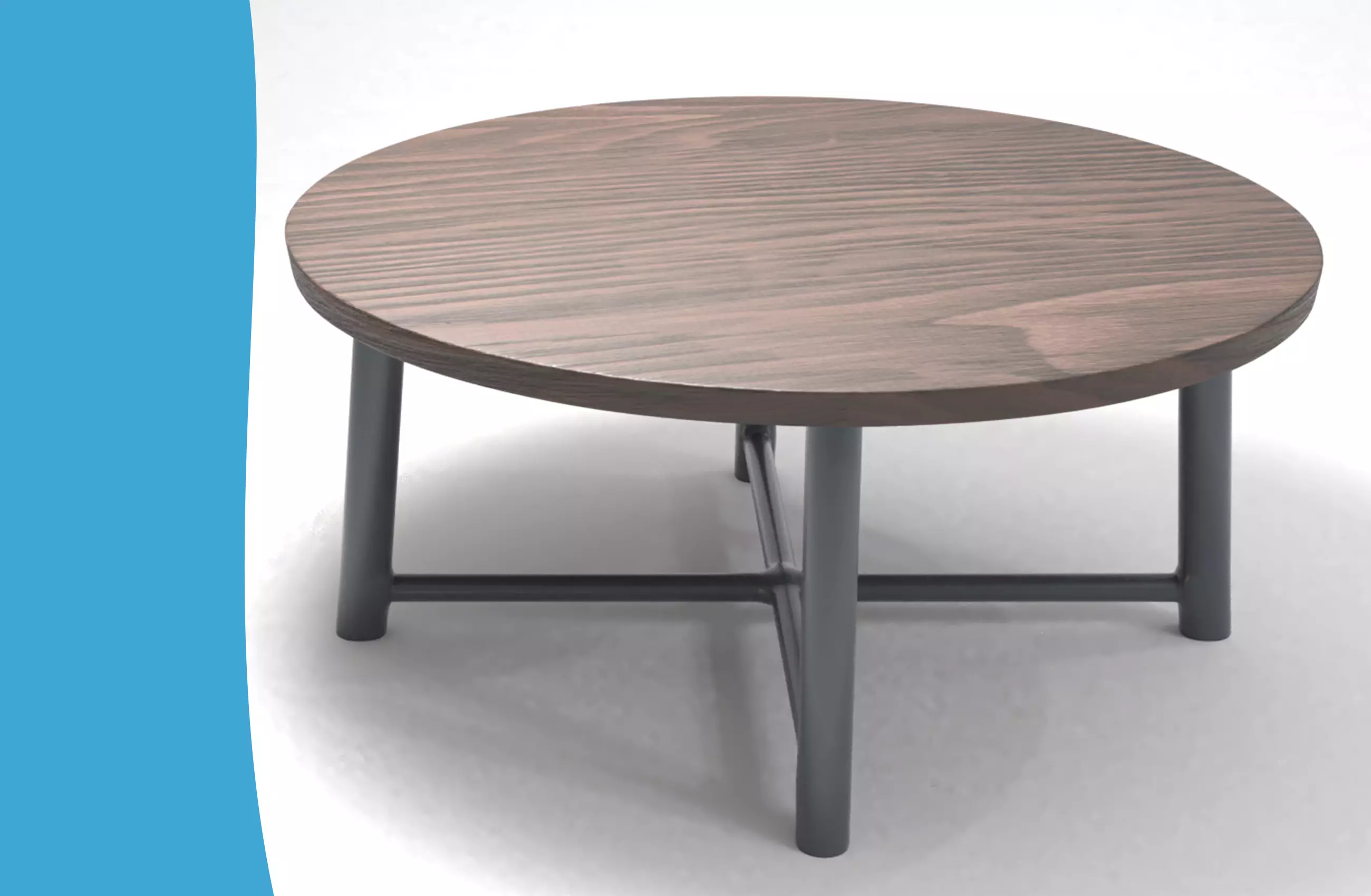 Wooden Coffee Table Low-poly 3D model_0