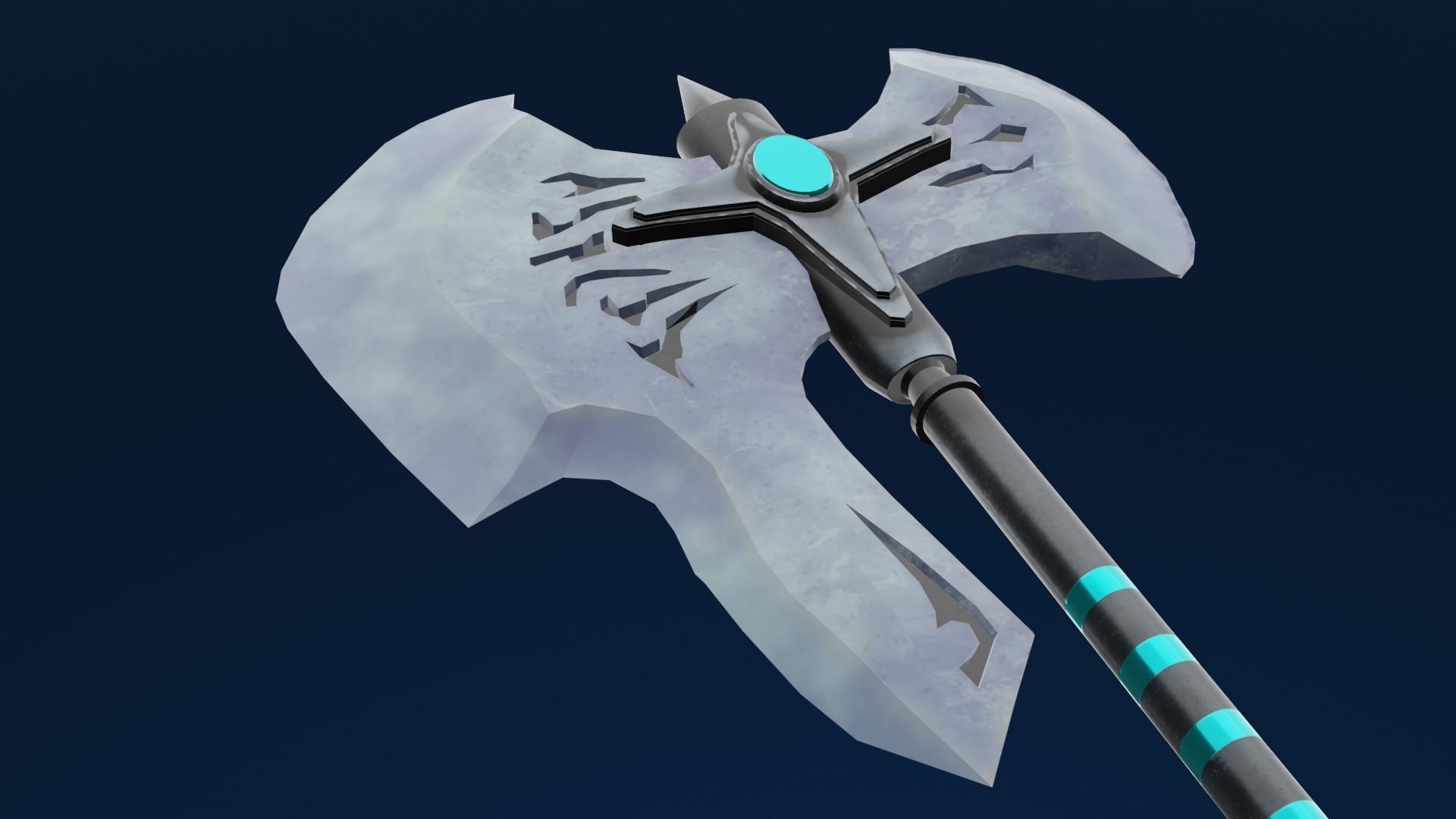 Diamond Axe PBR Low-Poly Game READY Low-poly 3D model_3