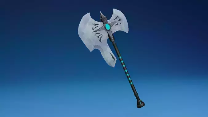 Diamond Axe PBR Low-Poly Game READY