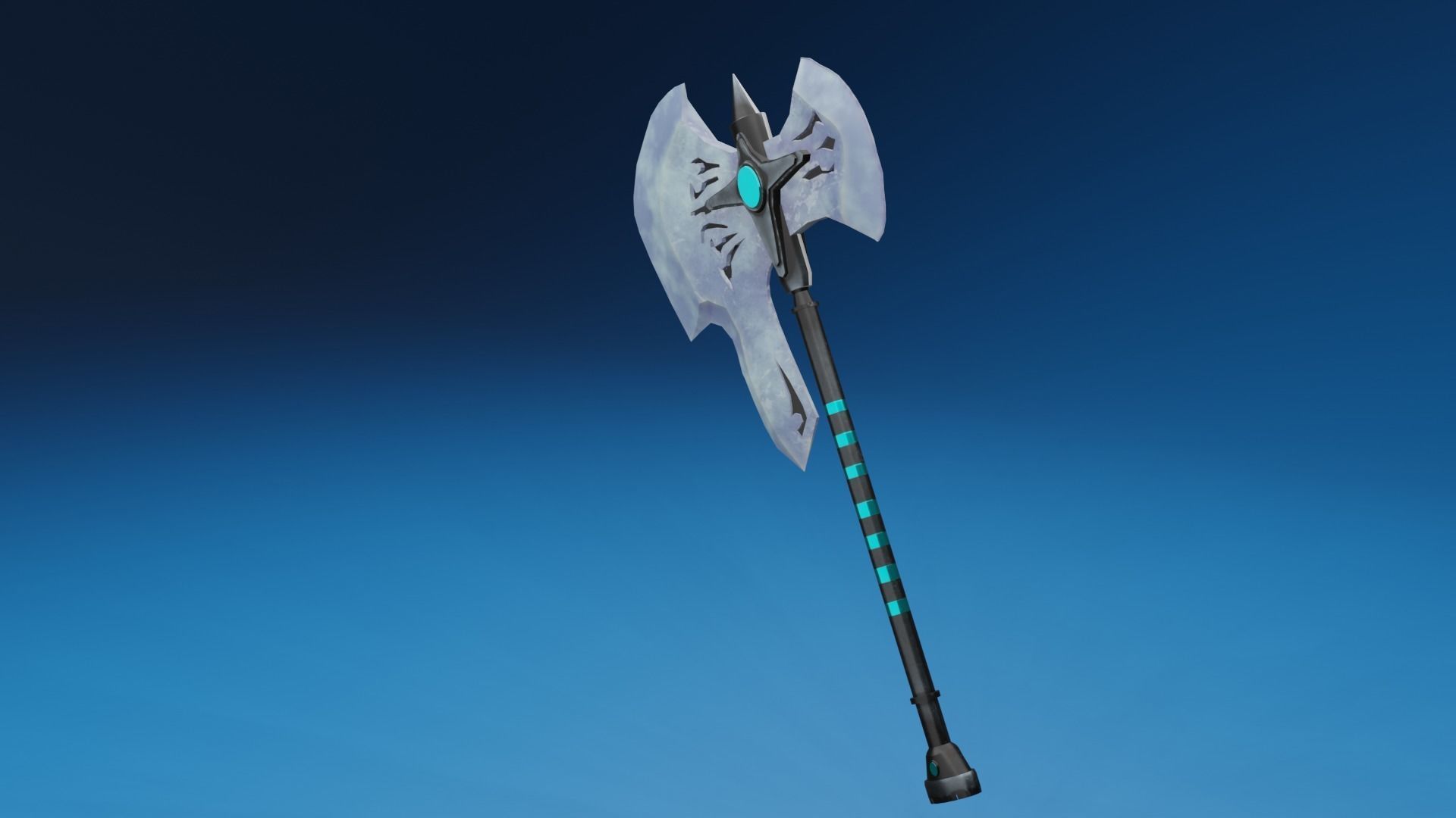 Diamond Axe PBR Low-Poly Game READY Low-poly 3D model_1