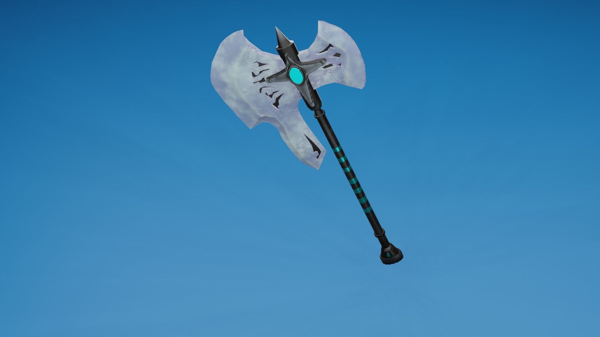 Diamond Axe PBR Low-Poly Game READY Low-poly 3D model_4