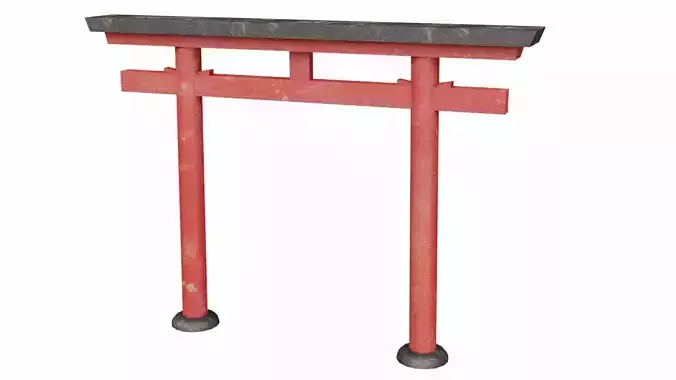Torii gate hachiman type Low-poly 3D model