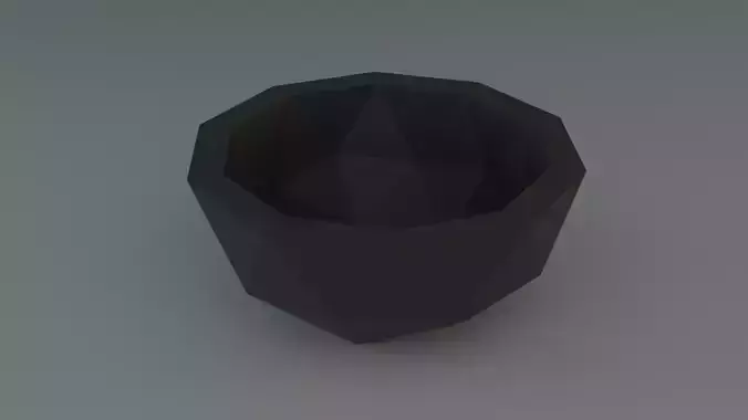 Ornamental flowerpot ico sphere cut