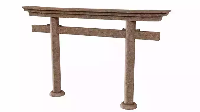 Torii stone gate usa type Low-poly 3D model