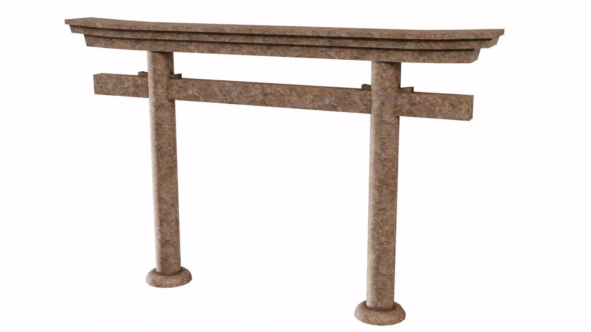 Torii stone gate usa type Low-poly 3D model_0