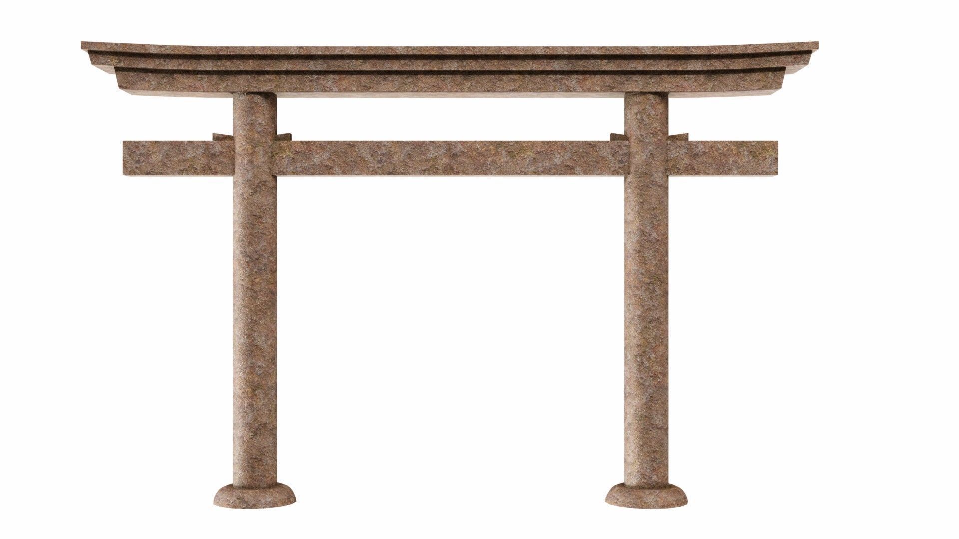 Torii stone gate usa type Low-poly 3D model_1
