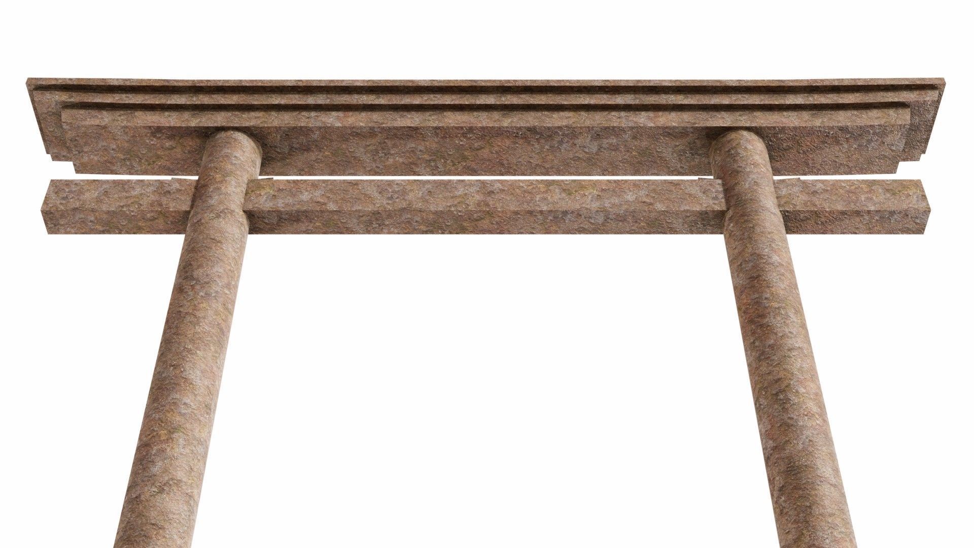 Torii stone gate usa type Low-poly 3D model_5