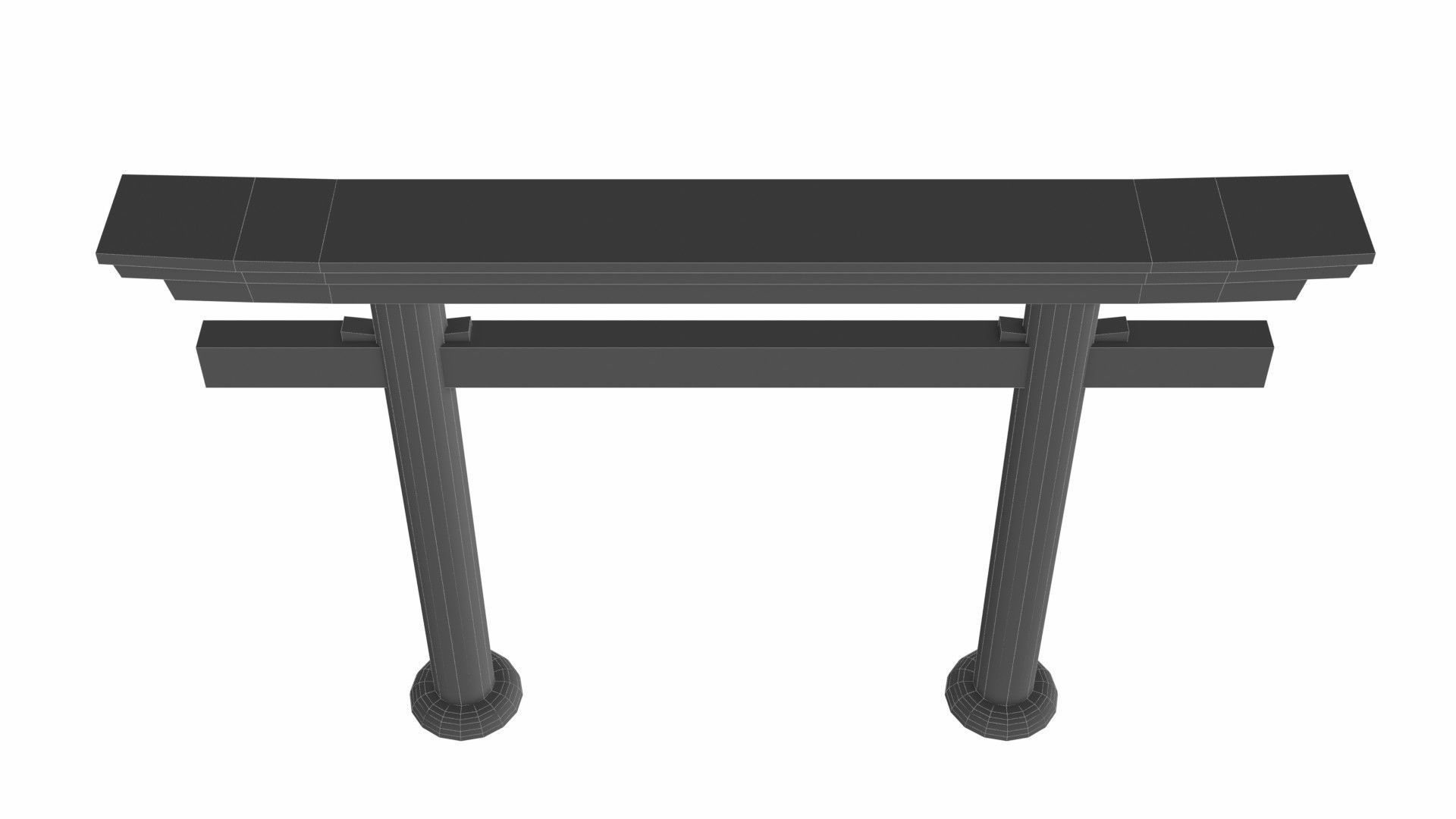 Torii stone gate usa type Low-poly 3D model_10